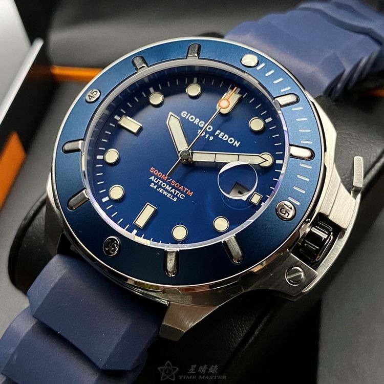 GiorgioFedon1919手錶,編號GF00101,46mm寶藍錶殼,寶藍錶帶款◉20A004